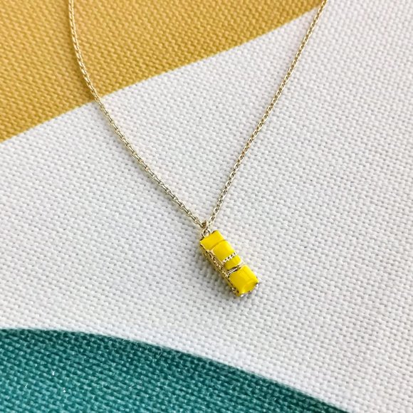 Kate Spade Yellow Taxi! Cab Pendant Necklace NEW